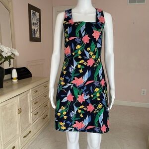 J.crew Floral Basketweave Square-Neck Dress size 00
